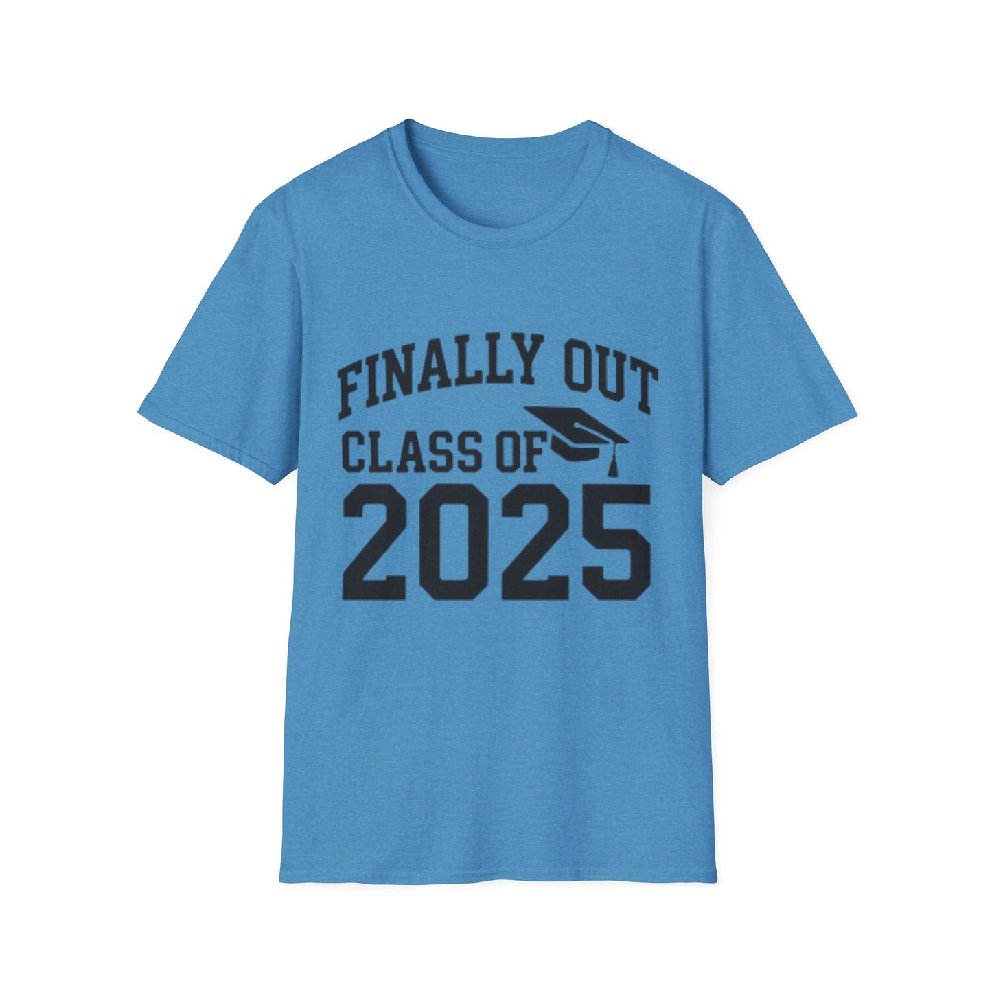 Graduation T-Shirt: Finally Out Class of 2025 Unisex Softstyle Tee