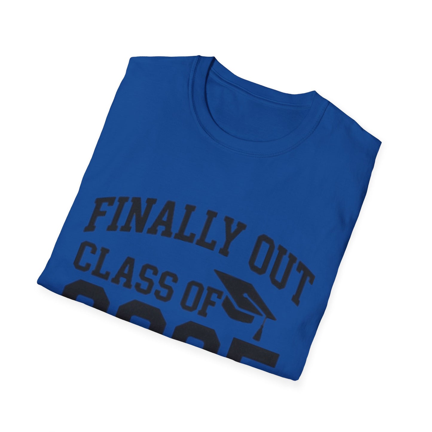 Graduation T-Shirt: Finally Out Class of 2025 Unisex Softstyle Tee