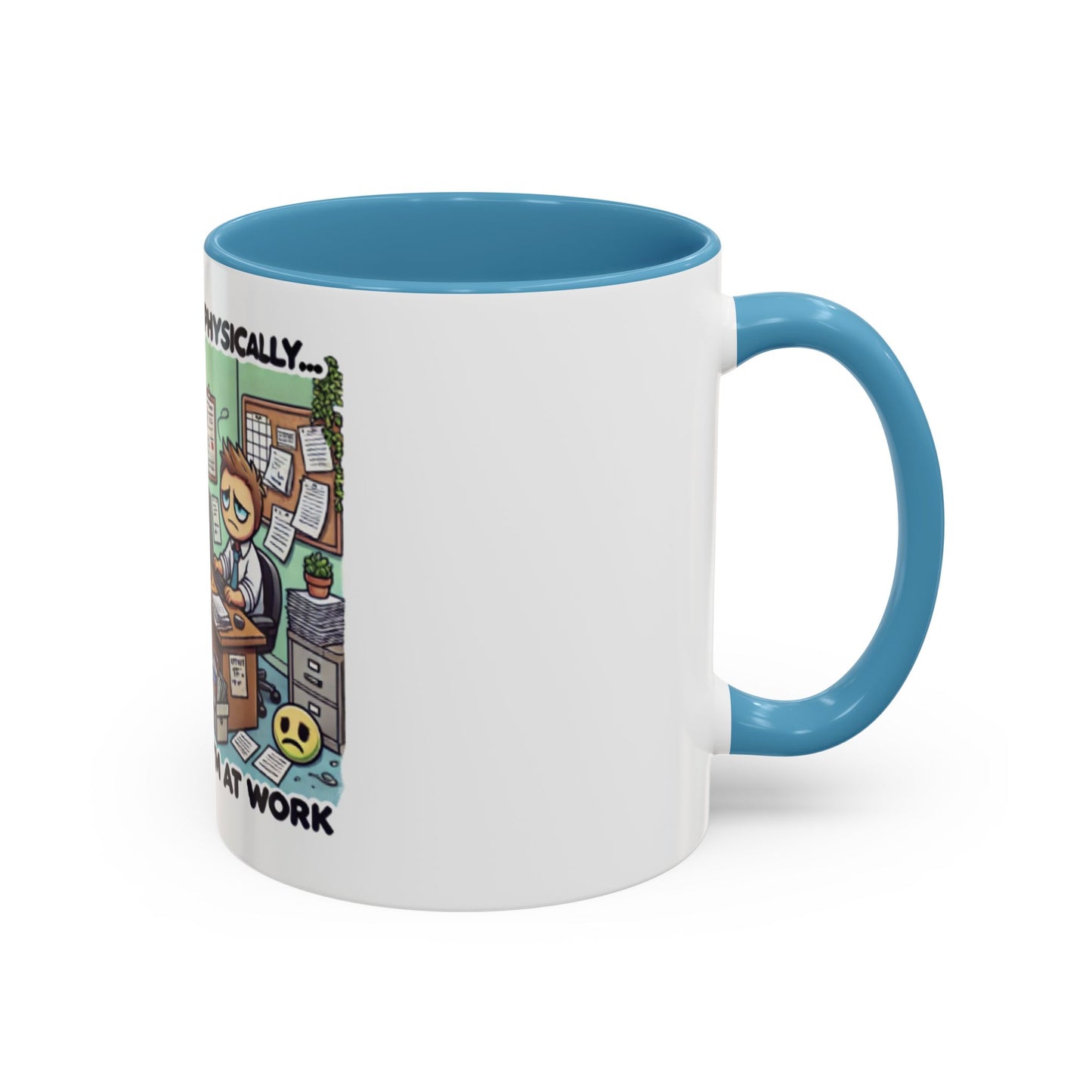 Humorous Dual-Design Coffee Mug - 'Mentally on a Beach, Physically at Work'
