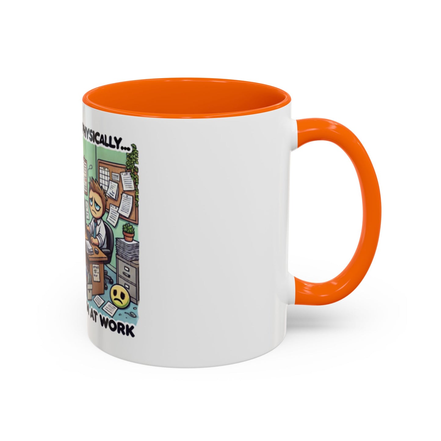 Humorous Dual-Design Coffee Mug - 'Mentally on a Beach, Physically at Work'