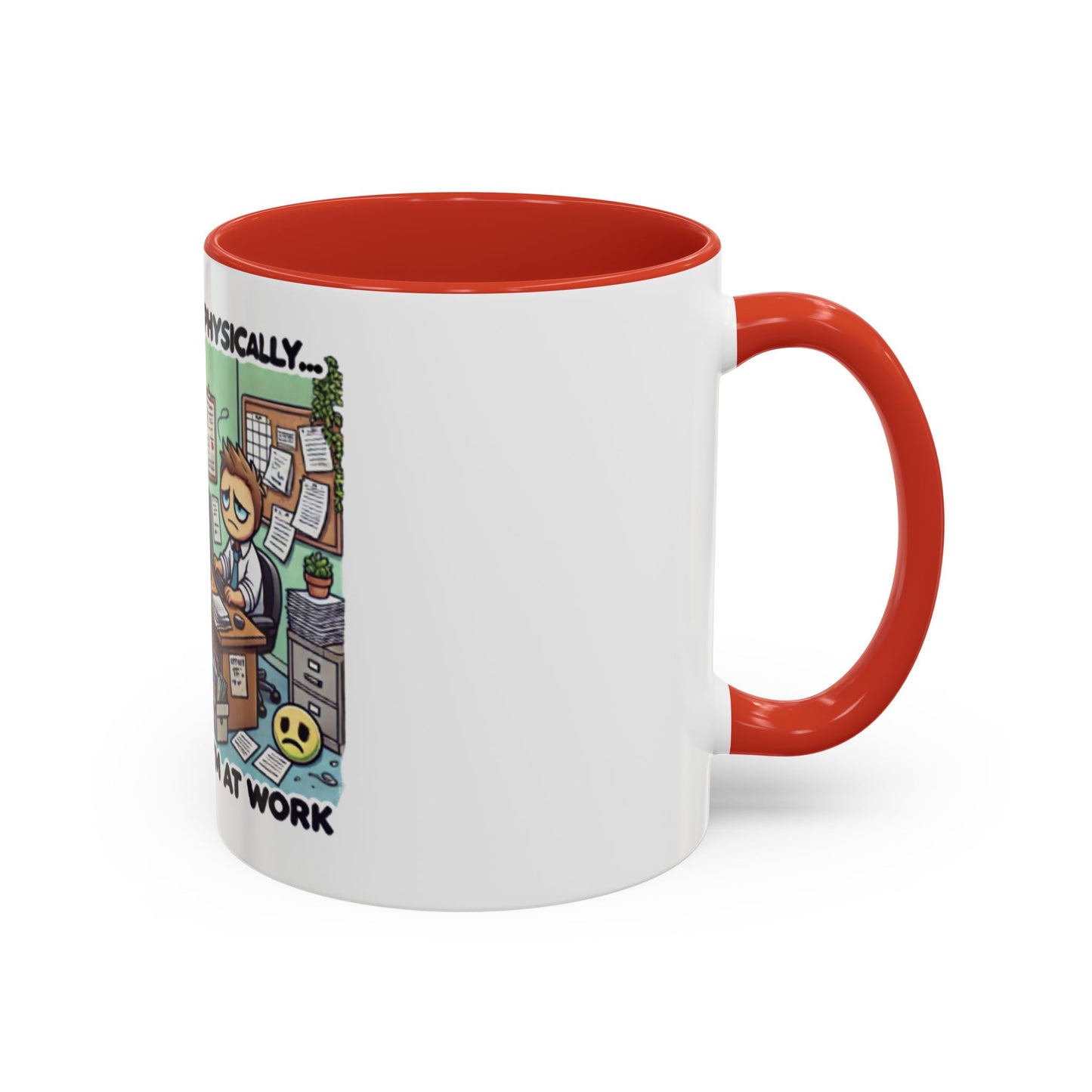 Humorous Dual-Design Coffee Mug - 'Mentally on a Beach, Physically at Work'