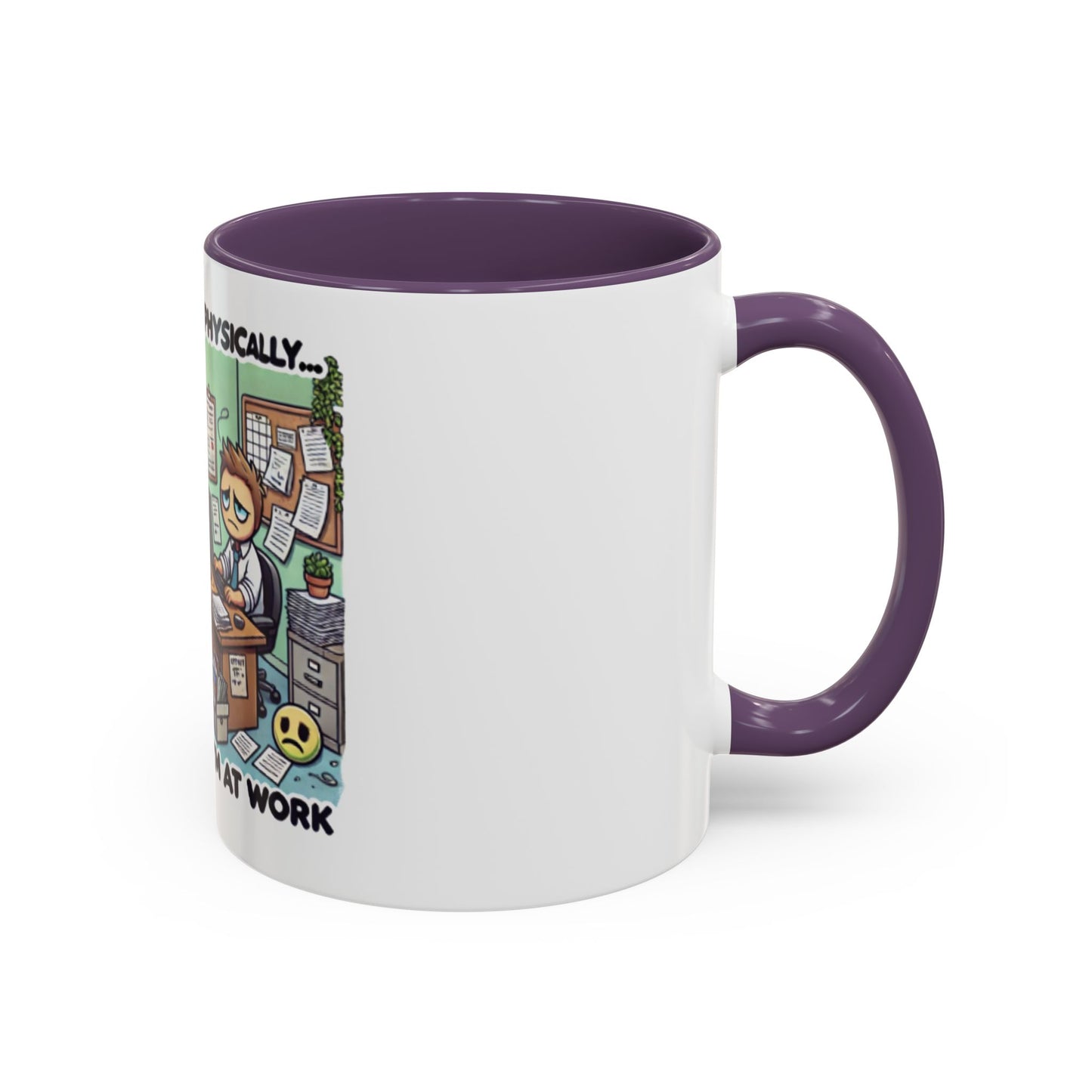 Humorous Dual-Design Coffee Mug - 'Mentally on a Beach, Physically at Work'